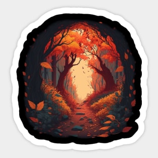 Autumnal Forest Symphony: A Vibrant Tribute to Our Trees Sticker